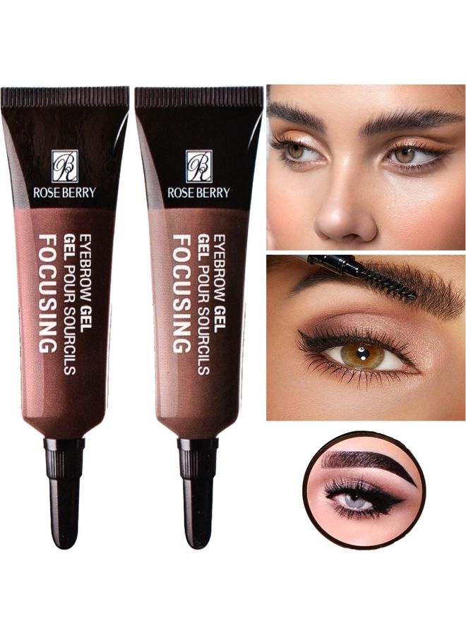 ROSE BERRY Pack Of 2 Eyebrow Gel Focusing Waterproof Long Lasting Brown And Black  - Image 1