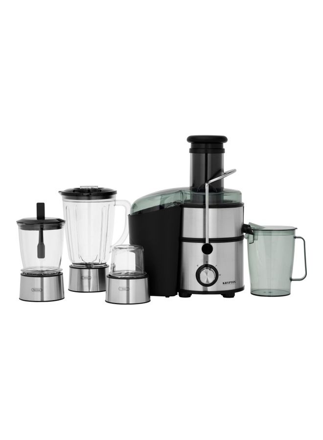 KRYPTON - 4 In 1 Blender And Juice Extractor 1.5 L 800 W KNB6346 Black/Silver - Image 1