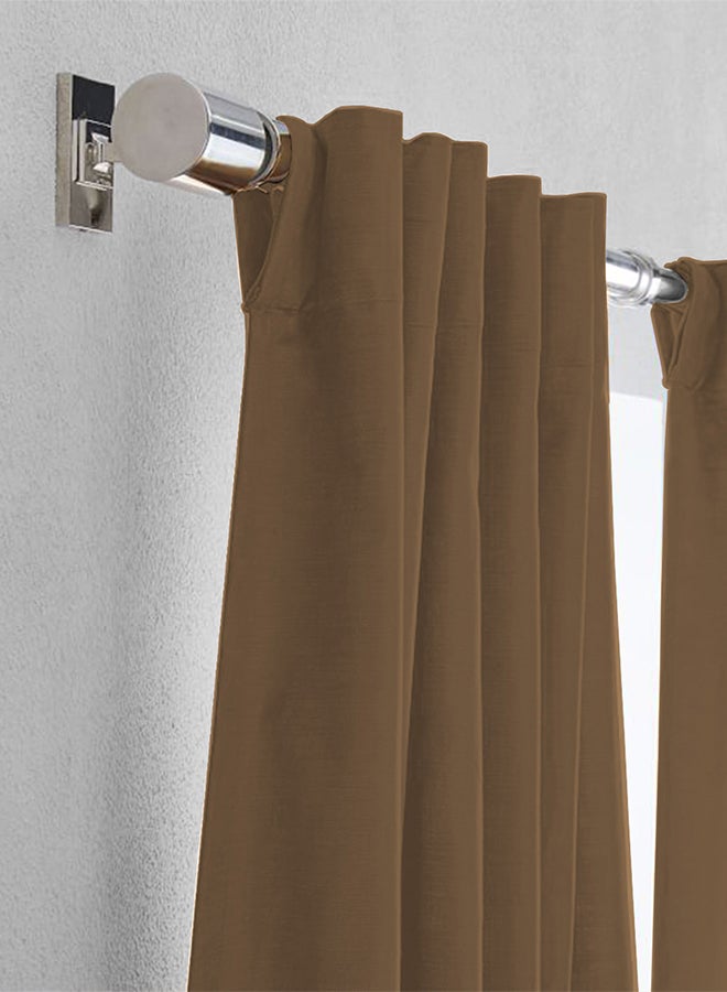 In-House Linen Window Curtain for Livingroom Dark Brown 180x140cm - Image 4