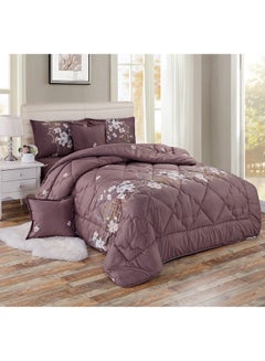Sleep night 4-Piece Floral Printed Comforter Set Single Size Polyester Multicolour 160x210cm  - Image 1