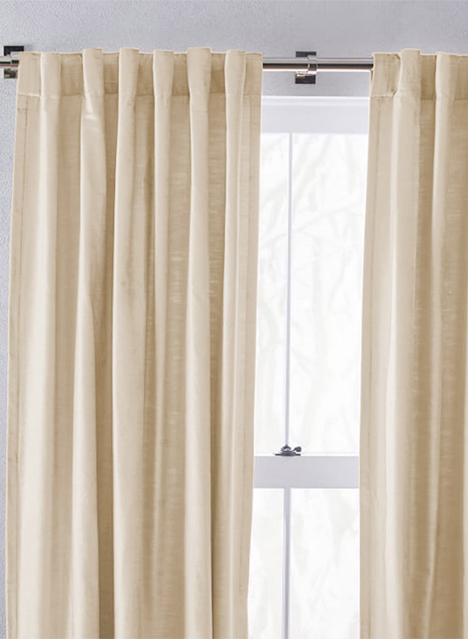 In-House Linen Window Curtain for Bedroom Black 140x140cm - Image 3