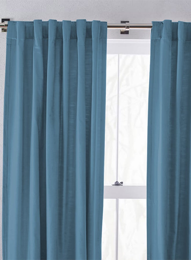 In-House Linen uot Curtain for Livingroom Dark Grey 260x140cm - Image 3
