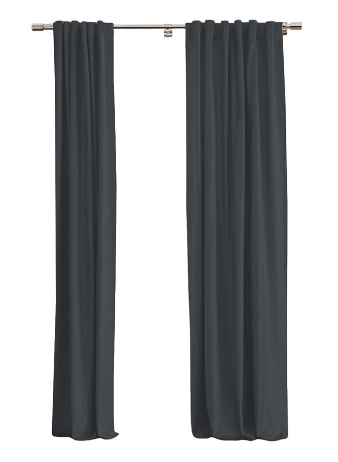 In-House Linen uot Curtain for Livingroom Dark Brown 240x140cm - Image 1
