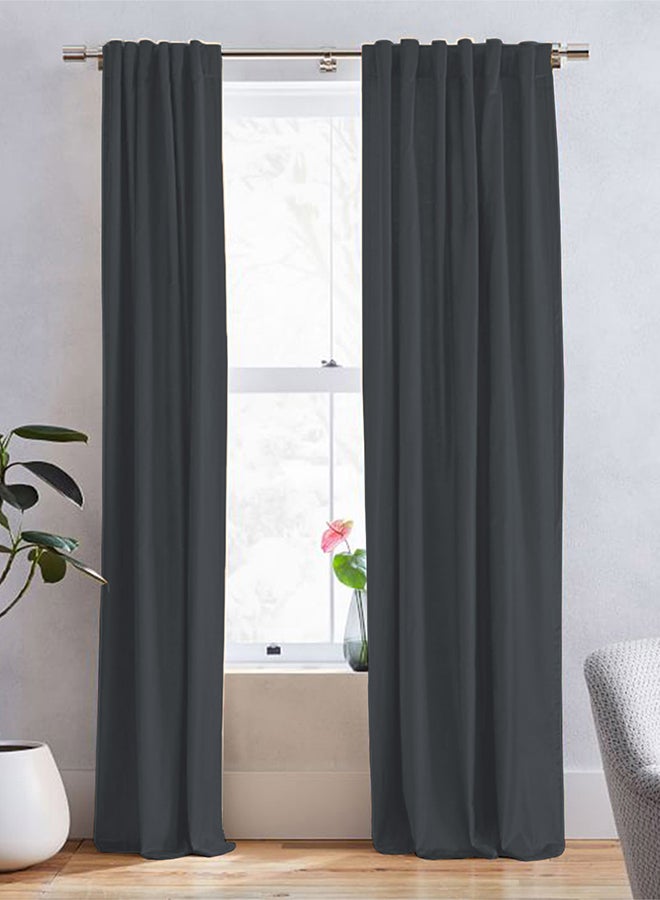 In-House Linen uot Curtain for Livingroom Dark Brown 240x140cm - Image 2