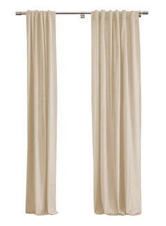 In-House Linen uot Curtain for Livingroom Dark Blue 300x140cm  - Image 1