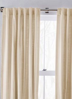 In-House Linen uot Curtain for Livingroom Dark Blue 300x140cm  - Image 3