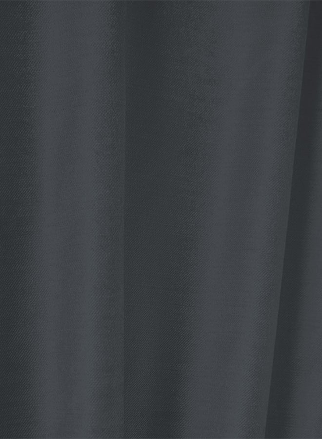 إن - هاوس ستاره تعتيم لغرفة المعيشة من الكتان رمادي غامق 280x140سم - Image 5