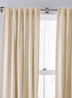 In-House Linen uot Curtain for Livingroom Dark Green 270x140cm  - Image 3