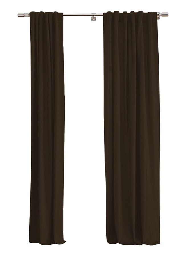 In-House Linen uot Curtain for Livingroom Brown 300x140cm - Image 1