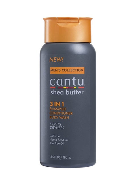 Cantu Men Shea Butter 3-In-1 Shampoo, Conditioner & Body Wash 400ml