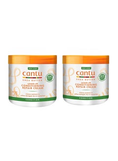 Cantu Pack Of 2 Shea Butter Leave-In Conditioning Repair Cream 906grams  - Image 1