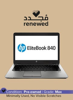 HP Renewed - Elitebook 840 G1 Laptop With 14-Inch Display,Intel Dual-Core i5 Processor/4GB RAM/500GB HDD/610 MB Intel HD Graphics/Window 10 Black  - Image 1