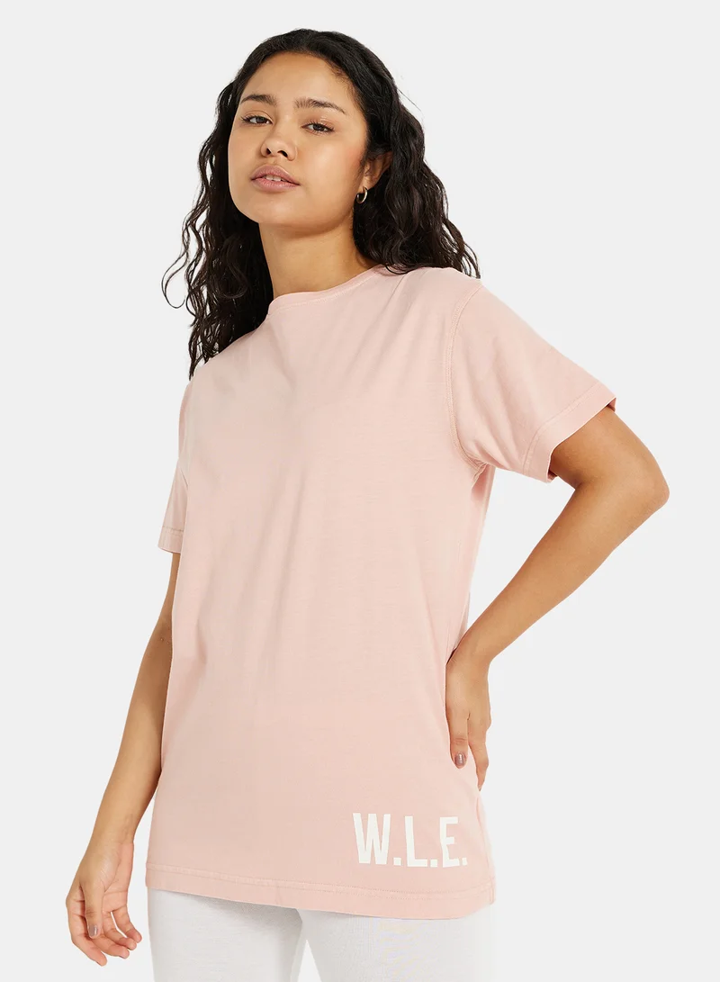 Sivvi x D'Atelier Eco-Friendly Oversized Logo Loungewear T-Shirt Pink