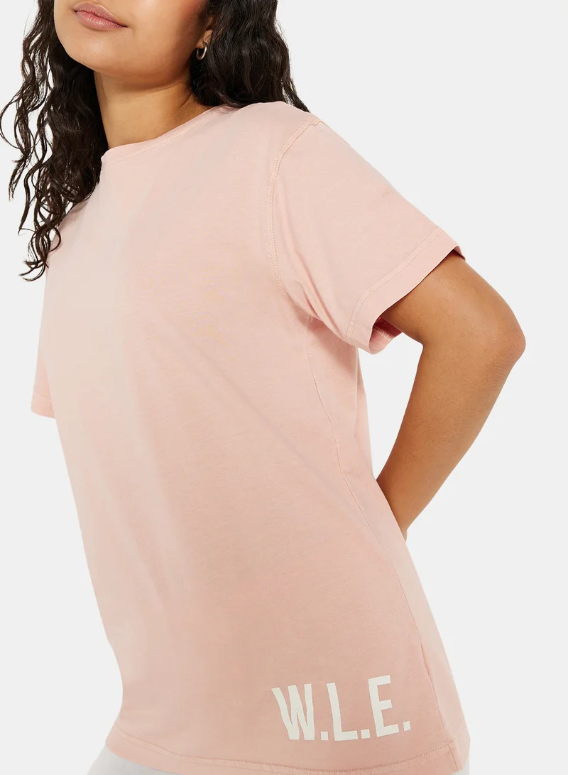 Sivvi x D'Atelier Eco-Friendly Oversized Logo Loungewear T-Shirt Pink
