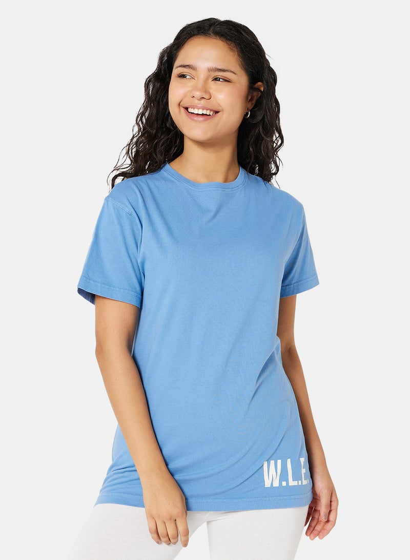 Sivvi x D'Atelier - Eco-Friendly Oversized Logo Loungewear T-Shirt Light Blue - Image 1