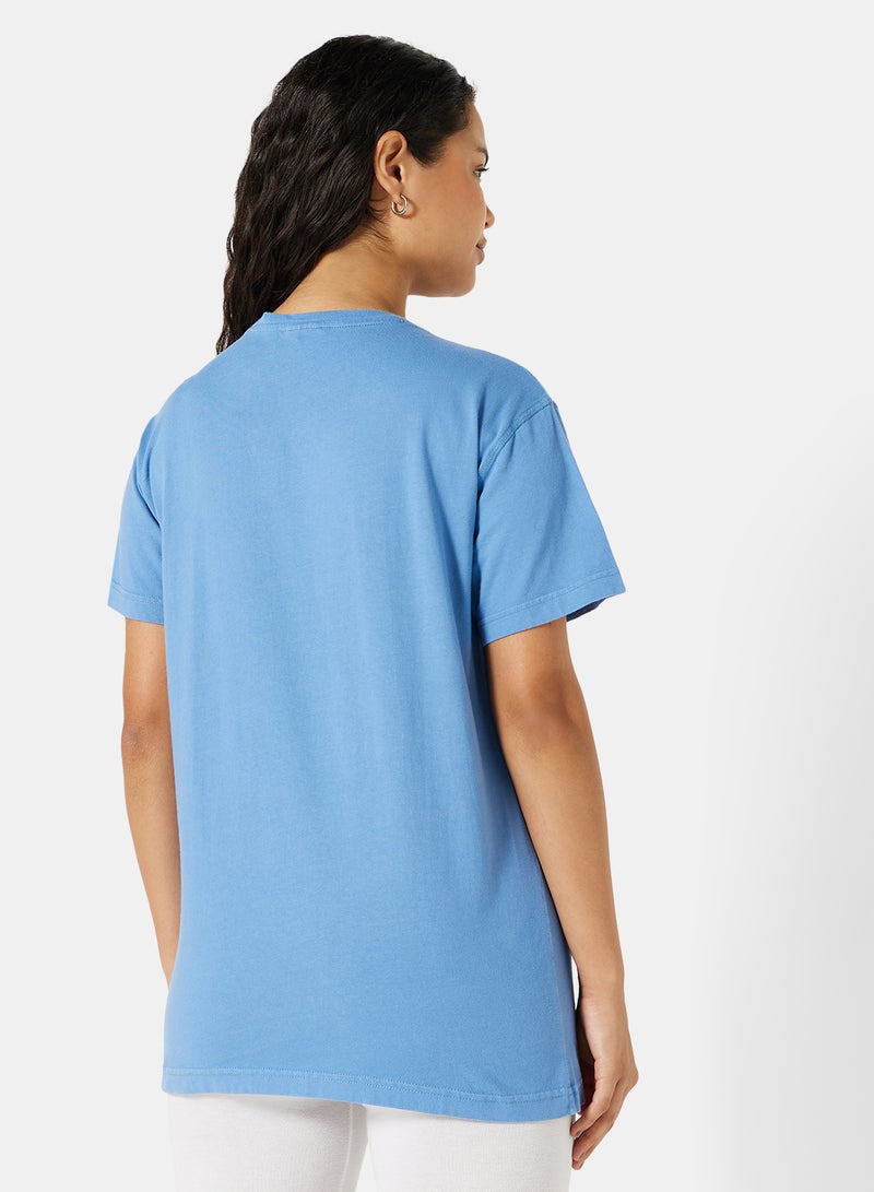 Sivvi x D'Atelier - Eco-Friendly Oversized Logo Loungewear T-Shirt Light Blue - Image 1