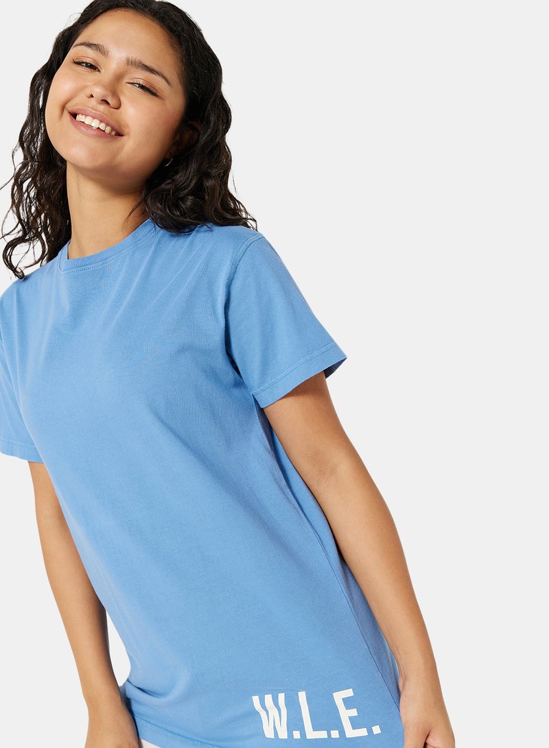 Sivvi x D'Atelier - Eco-Friendly Oversized Logo Loungewear T-Shirt Light Blue - Image 1