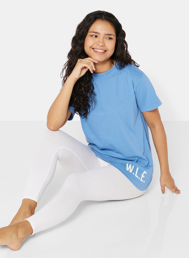 Sivvi x D'Atelier - Eco-Friendly Oversized Logo Loungewear T-Shirt Light Blue - Image 1