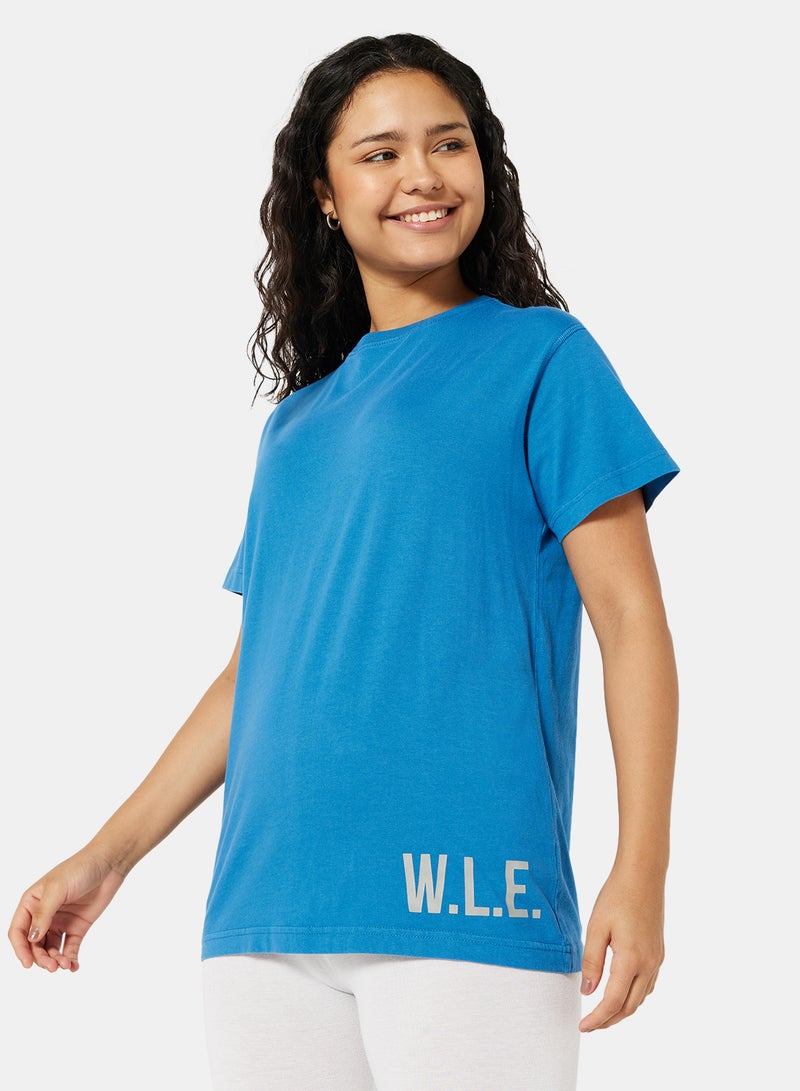Sivvi x D'Atelier - Eco-Friendly Oversized Logo Loungewear T-Shirt Blue - Image 1
