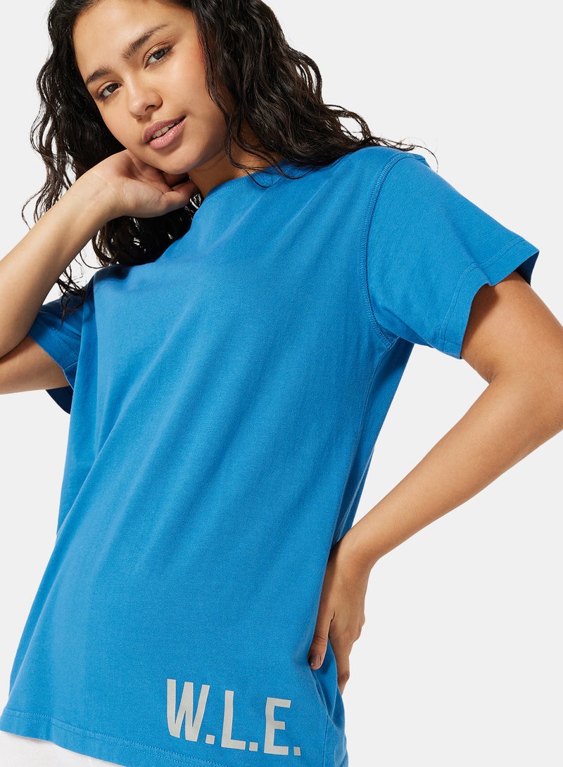 Sivvi x D'Atelier - Eco-Friendly Oversized Logo Loungewear T-Shirt Blue - Image 1