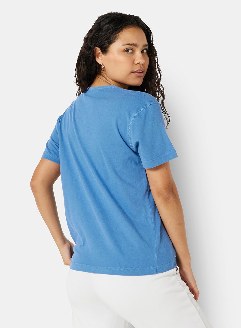 Sivvi x D'Atelier - Eco-Friendly Graphic Boxy Loungewear T-Shirt Light Blue - Image 1