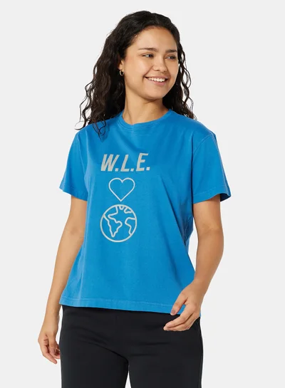Sivvi x D'Atelier Eco-Friendly Graphic Boxy Loungewear T-Shirt Blue