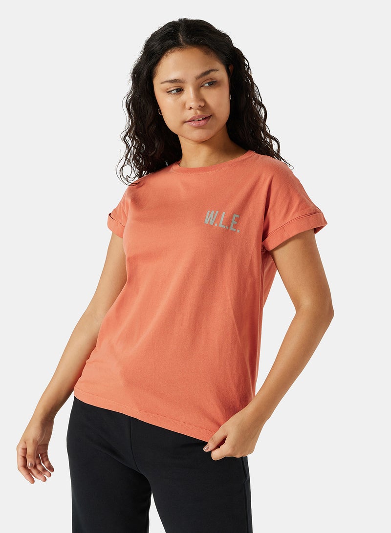 Sivvi x D'Atelier - Eco-Friendly Logo Loungewear T-Shirt Dusty Orange - Image 1