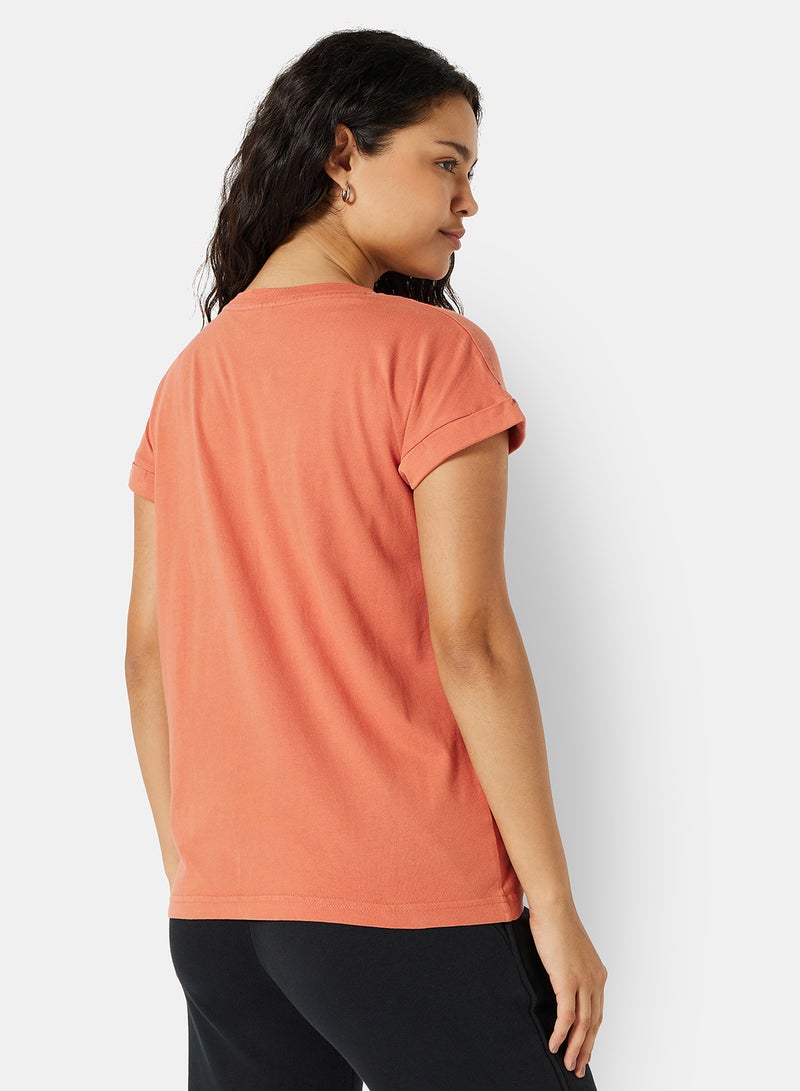 Sivvi x D'Atelier - Eco-Friendly Logo Loungewear T-Shirt Dusty Orange - Image 1