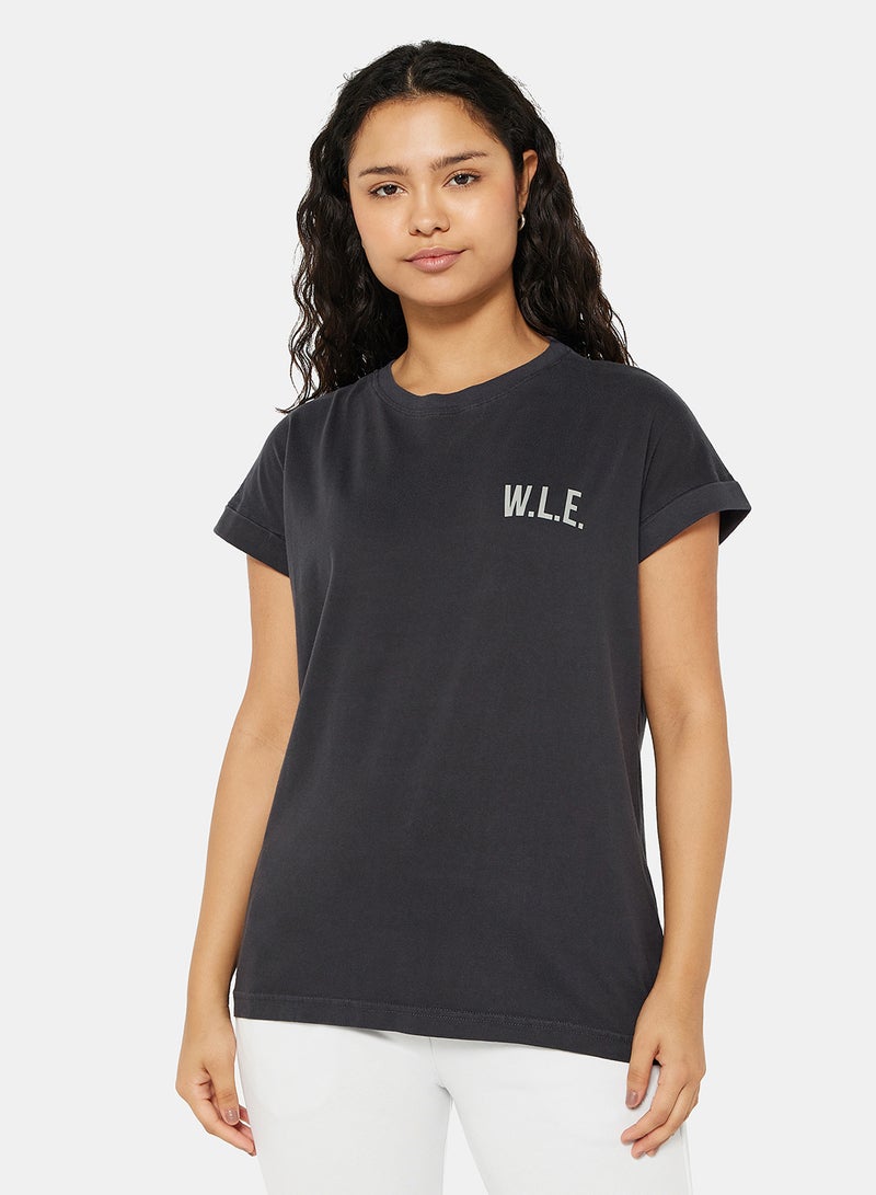 Sivvi x D'Atelier - Eco-Friendly Logo Loungewear T-Shirt Charcoal Grey - Image 1