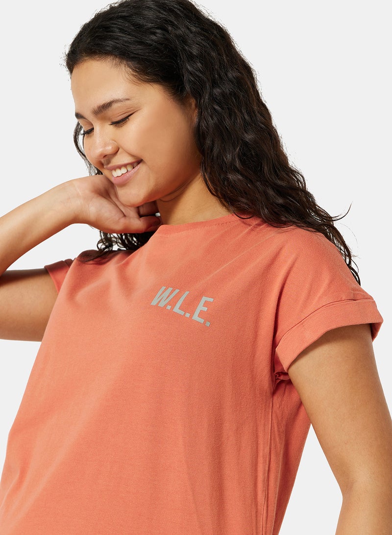 Sivvi x D'Atelier - Eco-Friendly Logo Loungewear T-Shirt Dusty Orange - Image 1
