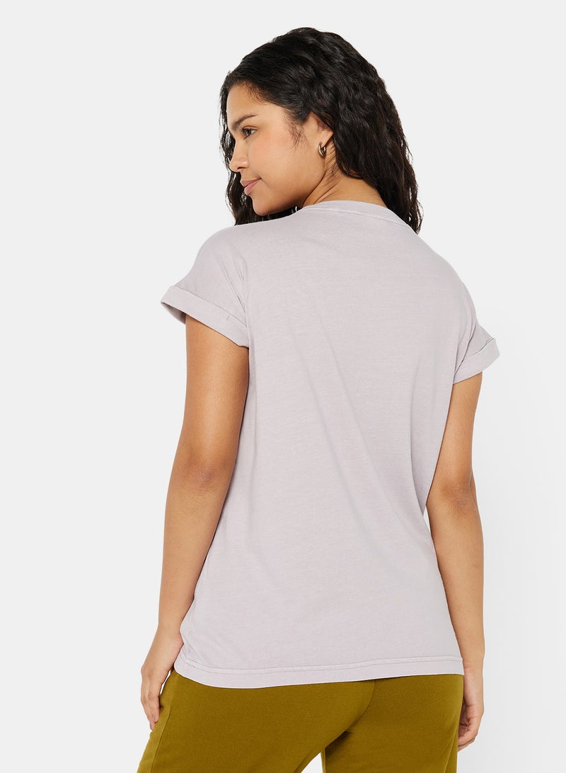 Sivvi x D'Atelier - Eco-Friendly Logo Loungewear T-Shirt Lilac - Image 1