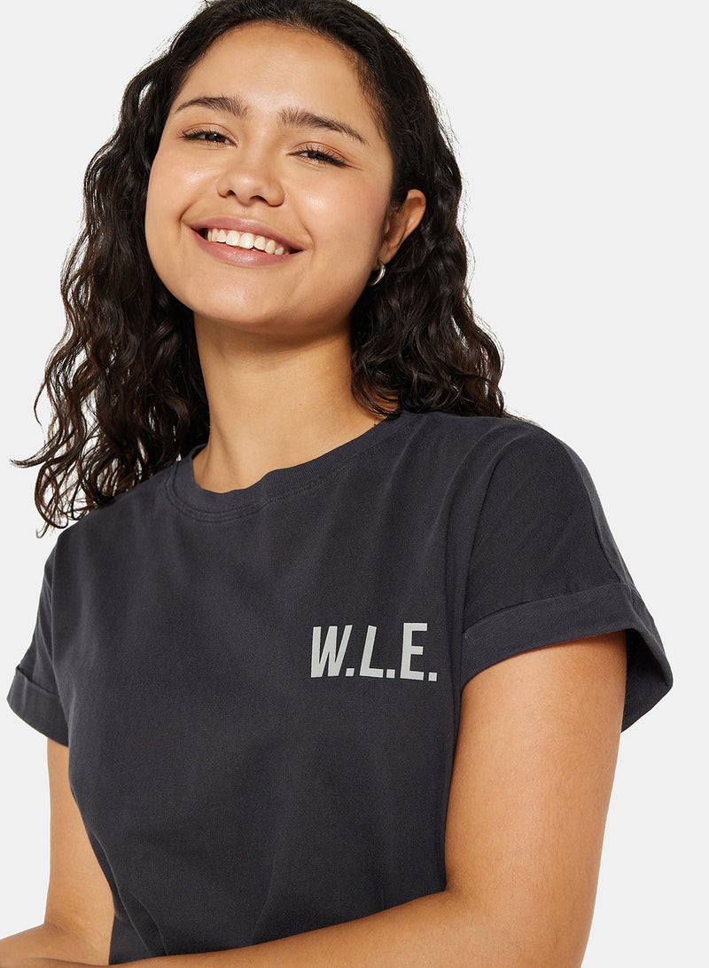 Sivvi x D'Atelier - Eco-Friendly Logo Loungewear T-Shirt Charcoal Grey - Image 1