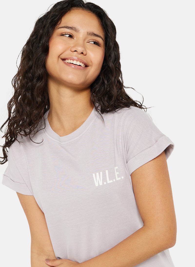 Sivvi x D'Atelier - Eco-Friendly Logo Loungewear T-Shirt Lilac - Image 1