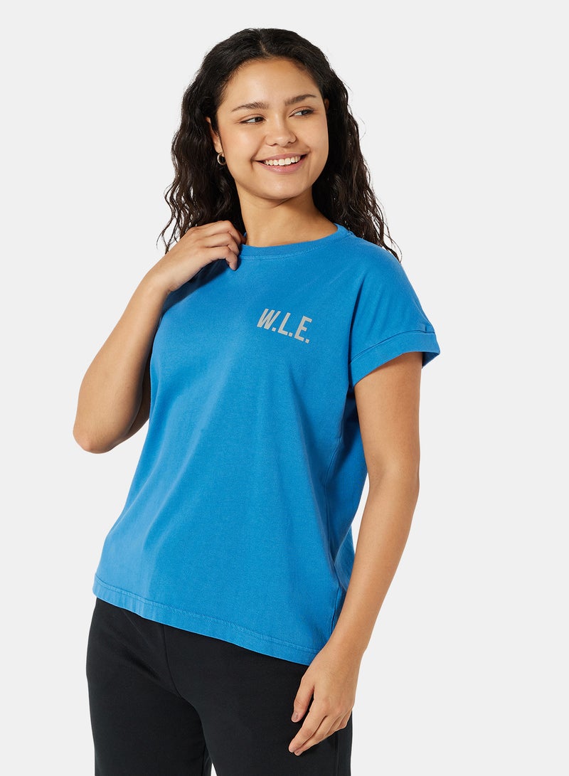Sivvi x D'Atelier - Eco-Friendly Logo Loungewear T-Shirt Blue - Image 1