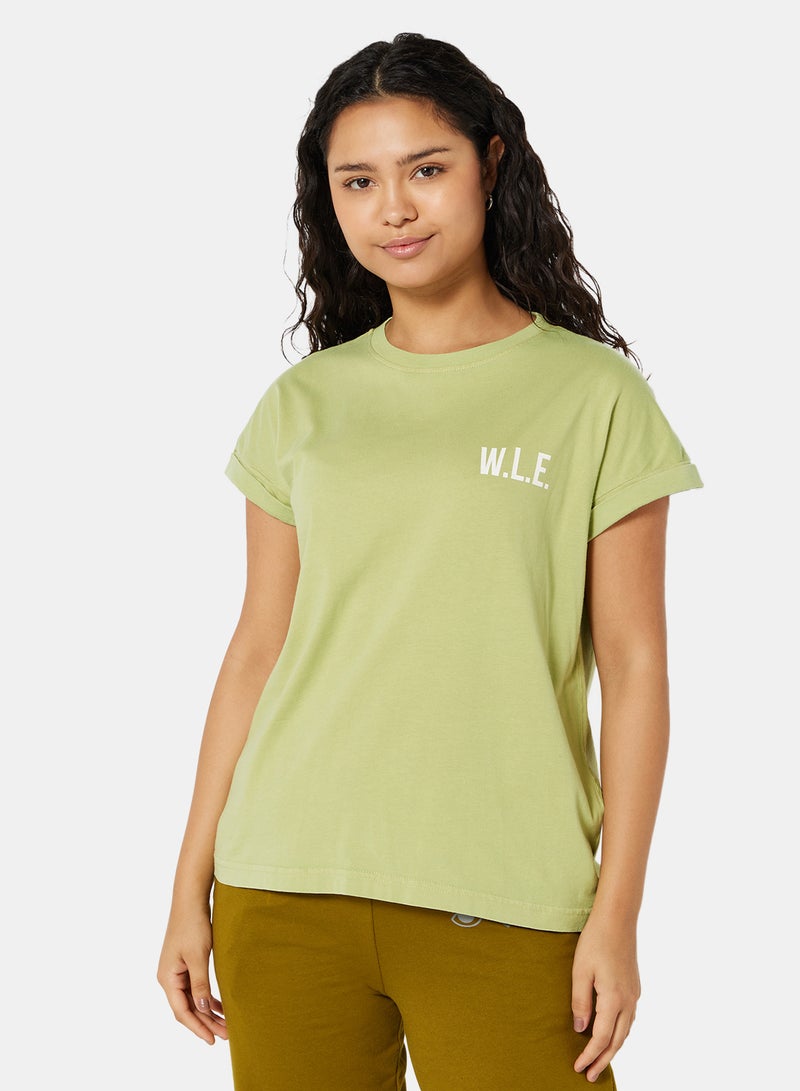 Sivvi x D'Atelier - Eco-Friendly Logo Loungewear T-Shirt Light Green - Image 1