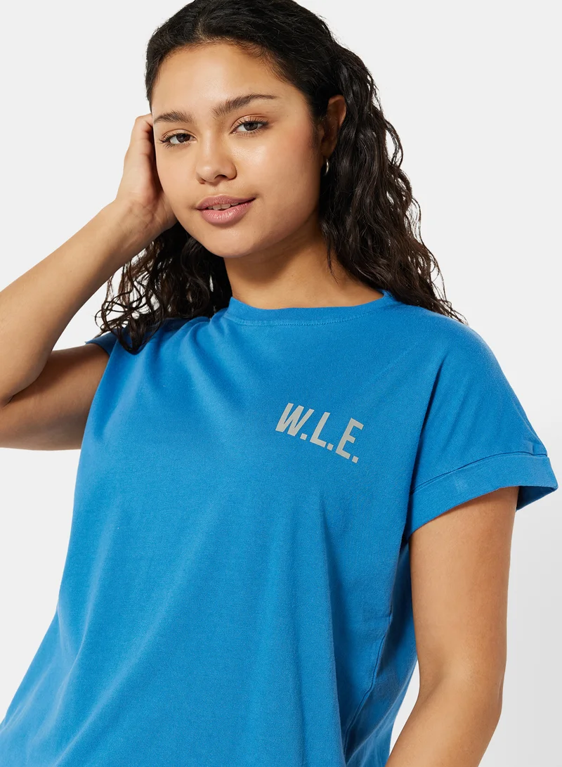 Sivvi x D'Atelier Eco-Friendly Logo Loungewear T-Shirt Blue