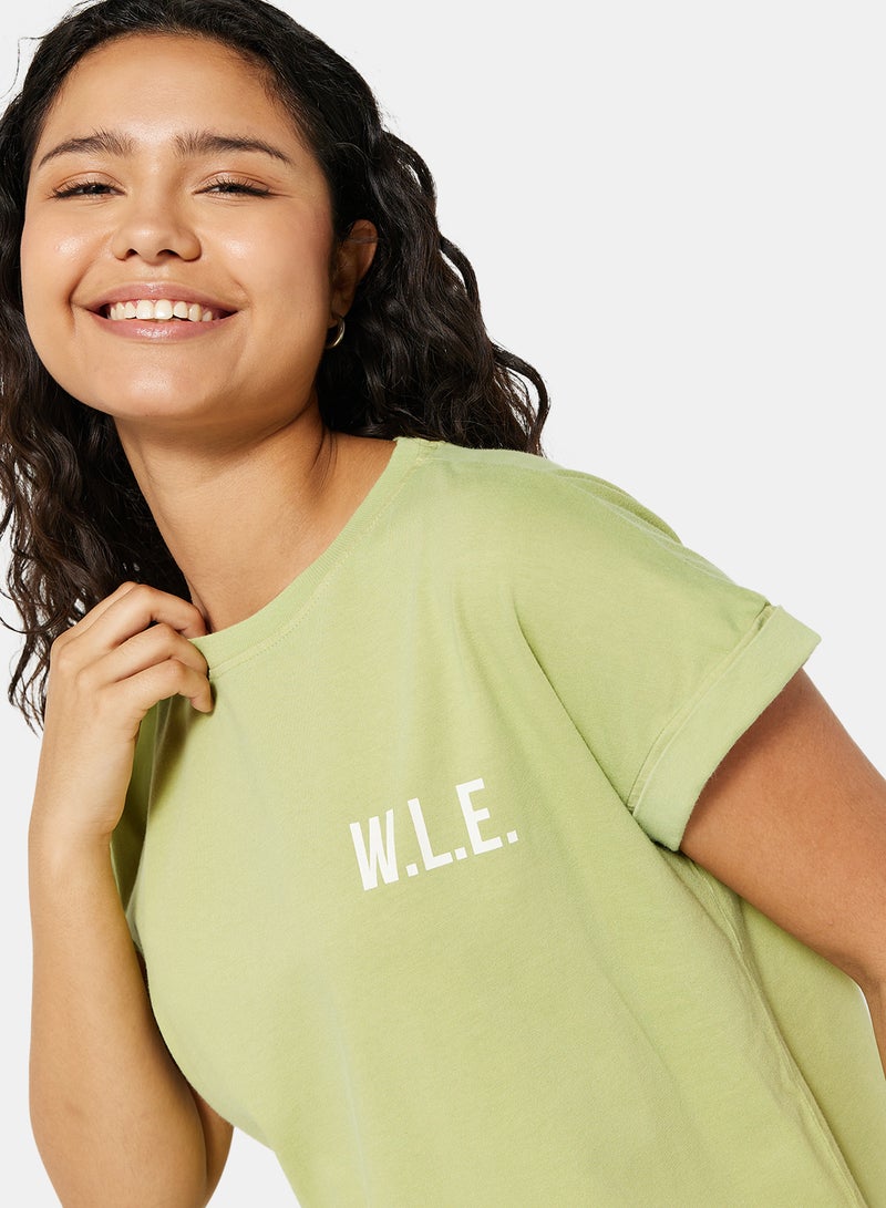 Sivvi x D'Atelier - Eco-Friendly Logo Loungewear T-Shirt Light Green - Image 1