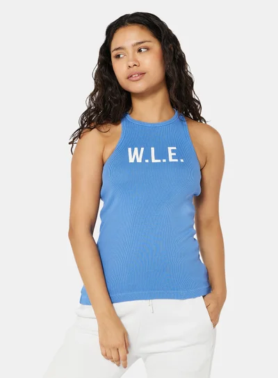 Sivvi x D'Atelier Eco-Friendly Ribbed Loungewear Tank Top Light Blue