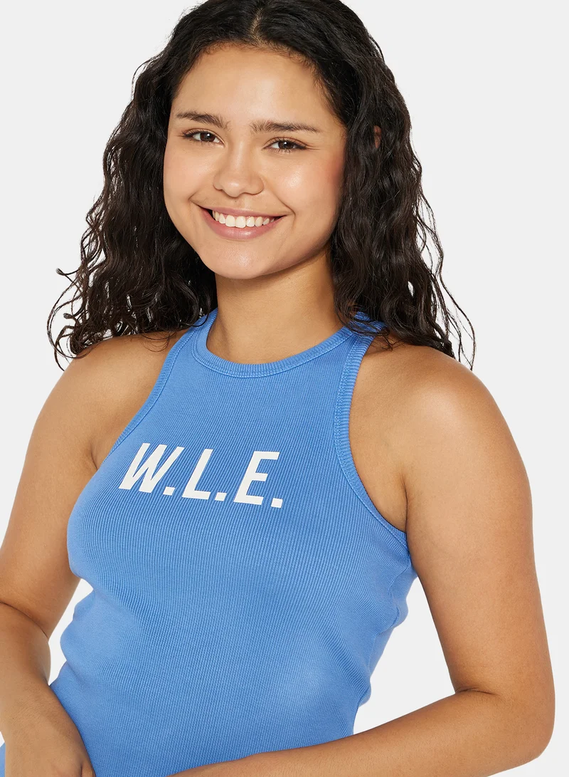 Sivvi x D'Atelier Eco-Friendly Ribbed Loungewear Tank Top Light Blue