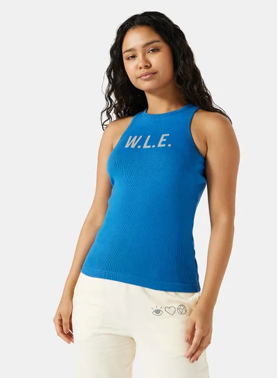 Sivvi x D'Atelier Eco-Friendly Ribbed Loungewear Tank Top Blue