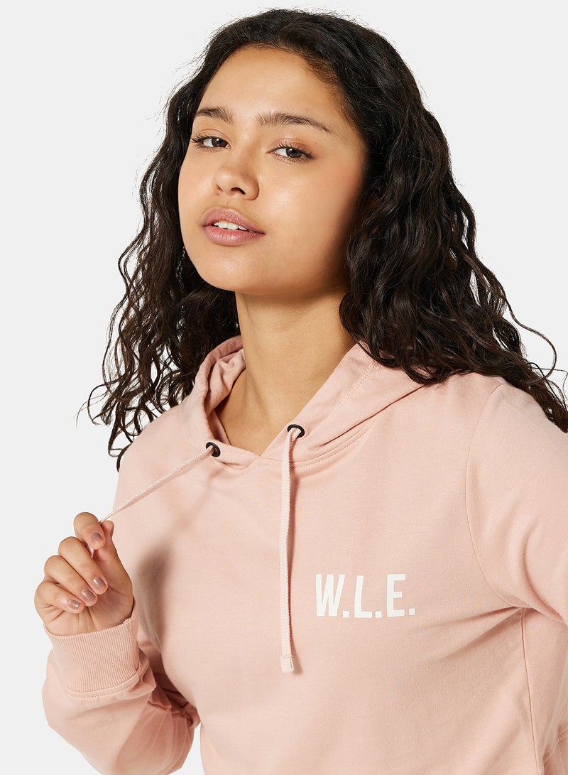 Sivvi x D'Atelier - Eco-Friendly Logo Loungewear Cropped Hoodie Misty Rose - Image 1