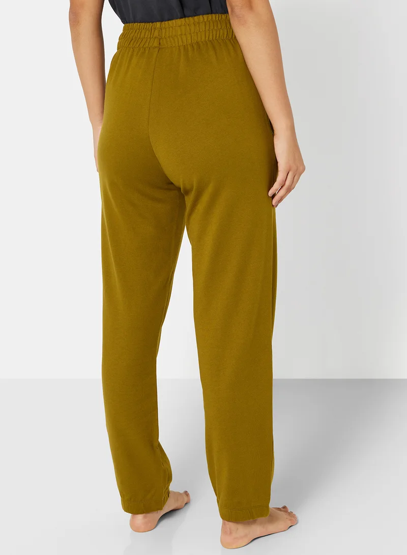 سيفي x دي‘اتيلير Eco-Friendly Logo Loungewear Sweatpants Khaki