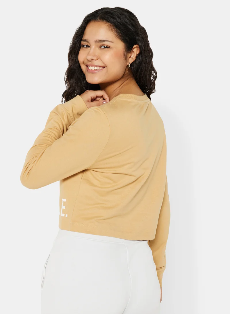 سيفي x دي‘اتيلير Eco-Friendly Long Sleeve Loungewear T-Shirt Pale Yellow