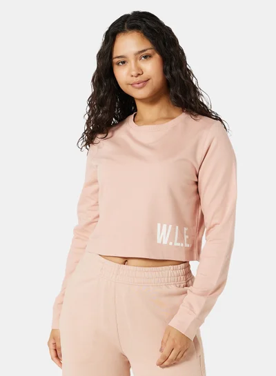 Sivvi x D'Atelier Eco-Friendly Graphic Long Sleeve Loungewear T-Shirt Misty Rose