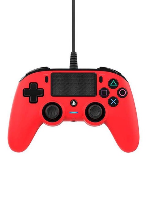 Wired Compact Controller For PlayStation 4 Red