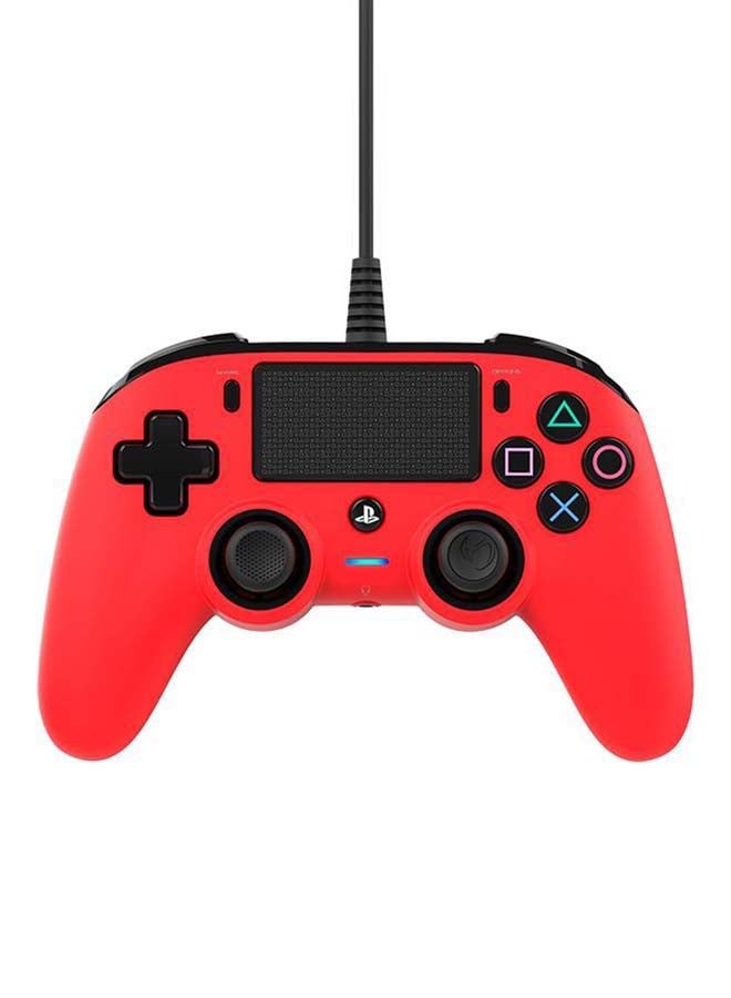 nacon Wired Compact Controller For PlayStation 4 Red  - Image 1