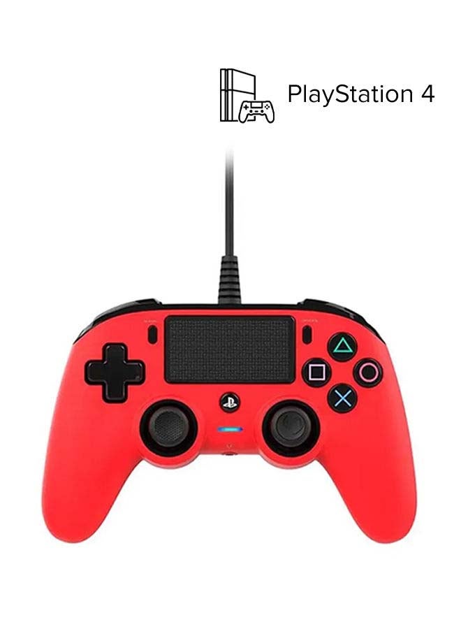 nacon Wired Compact Controller For PlayStation 4 Red  - Image 2