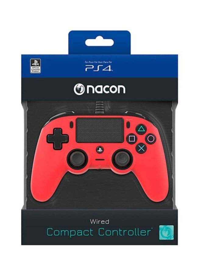 nacon Wired Compact Controller For PlayStation 4 Red  - Image 5