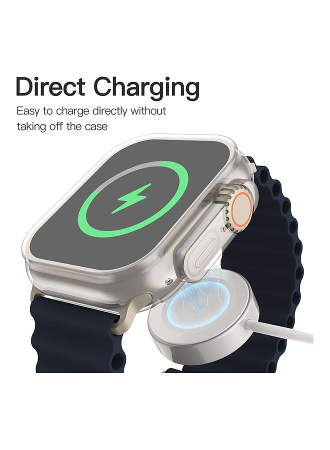 MARGOUN Soft Flexible TPU Full Screen Coverage Protective Transparent Bumper Case Clear Cover For Apple Watch Ultra 49mm Clear - Image 5