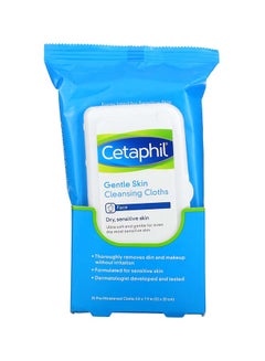Cetaphil Gentle Skin Face Cleansing Cloths Dry Sensitive Skin 25 Piece Pack Of 2 White  - Image 2